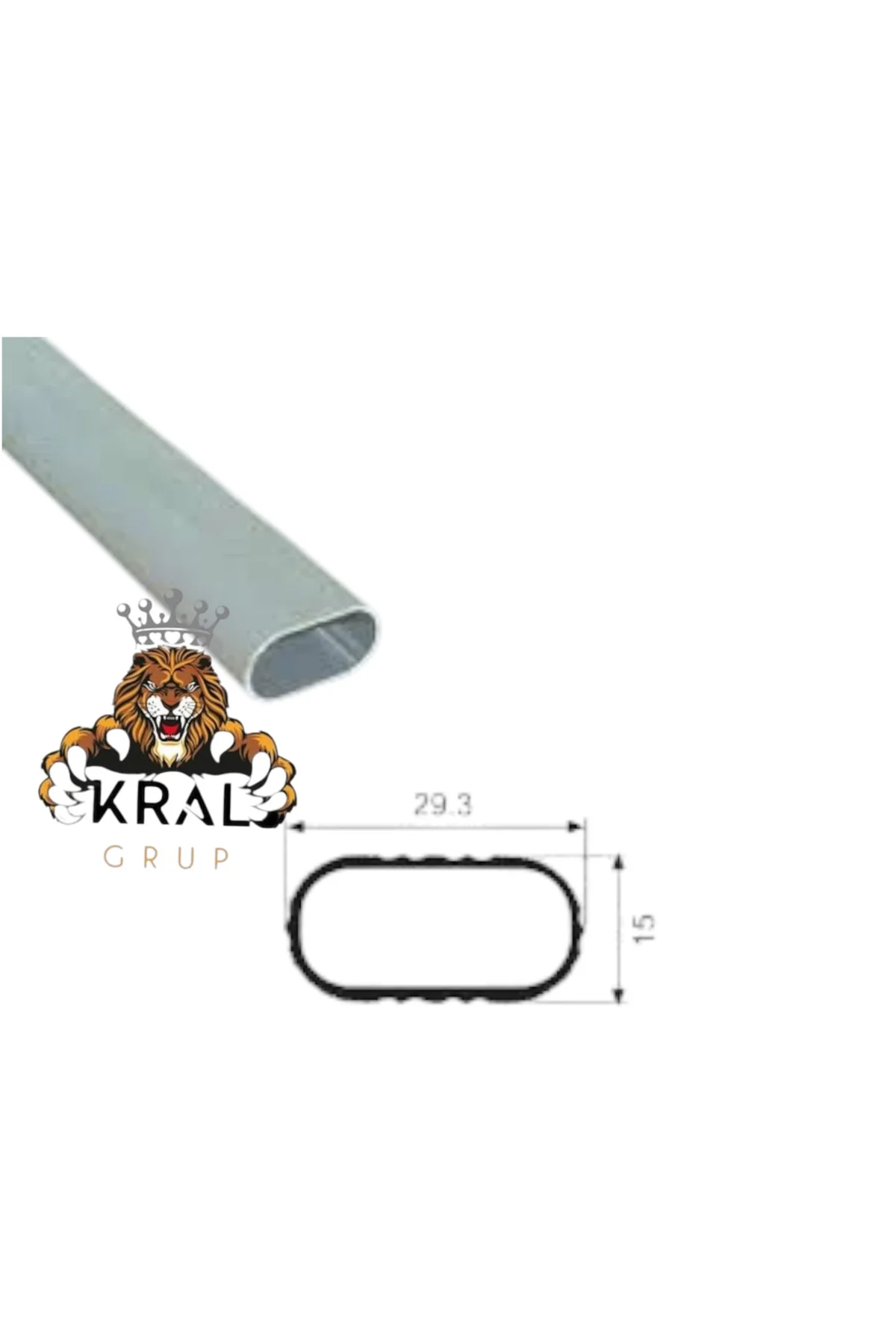 Özel Ölçü, Oval Alüminyum 85 Cm Dolap Içi Askı Borusu ''2 Adet Fl