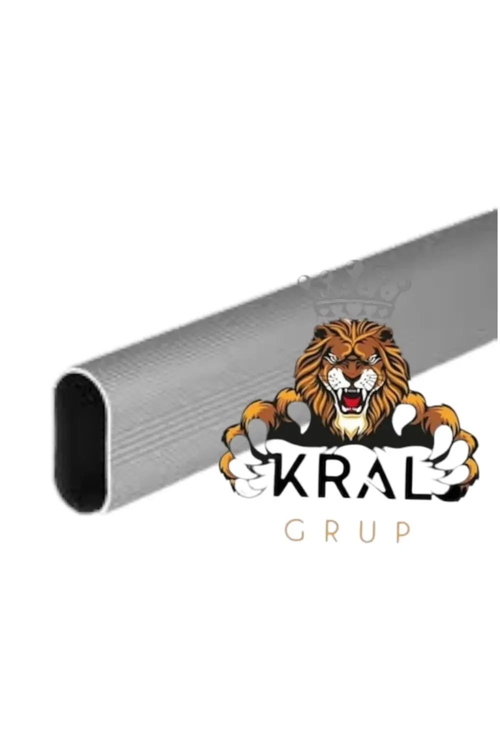 Özel Ölçü, Oval Alüminyum 50 Cm Dolap Içi Askı Borusu ''2 Adet Fl