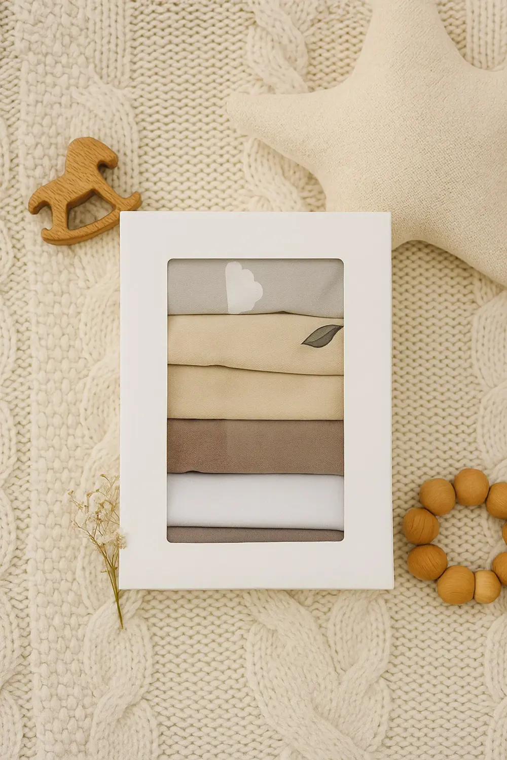 Özel Seri 7'li %100 Pamuklu Bebek Ağız Silme Mendili Bebek Mendil