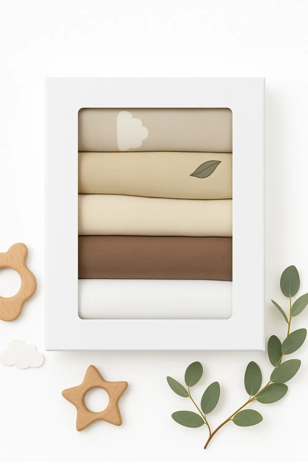 Özel Seri 7'li %100 Pamuklu Bebek Ağız Silme Mendili Bebek Mendil