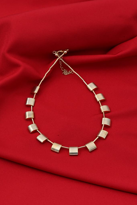 ÖZEL SERİ GOLD MİKRON KAPLAMA KARE FİGÜR KARARMAZ KOLYE-OZELSERIK