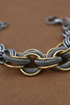 Tükkan Accessories Özel Seri Gold/Gümüş Mikron Kaplama Hasir Detay Tasarim Bileklik-