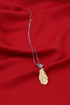 ÖZEL SERİ GOLD/GÜMÜŞ TÜY FİGÜR ÇELİK KOLYE-ÇKOL106