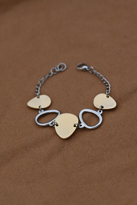 Tükkan Accessories Özel Seri Gold/Gümüş Mikron Kaplama Kararmaz Tasarim Bileklik-Oze