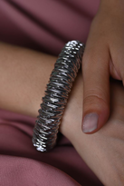 ÖZEL SERİ GÜMÜŞ MİKRON KAPLAMA HELEZON TASARIM BİLEZİK-OZELSERIBI