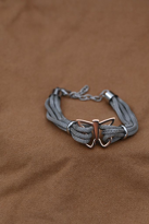 Tükkan Accessories Özel Seri Gümüş Hasir Zincir Rose Kelebek Detay Tasarim Bileklik-