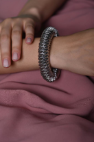 ÖZEL SERİ GÜMÜŞ MİKRON KAPLAMA HELEZON TASARIM BİLEZİK-OZELSERIBI