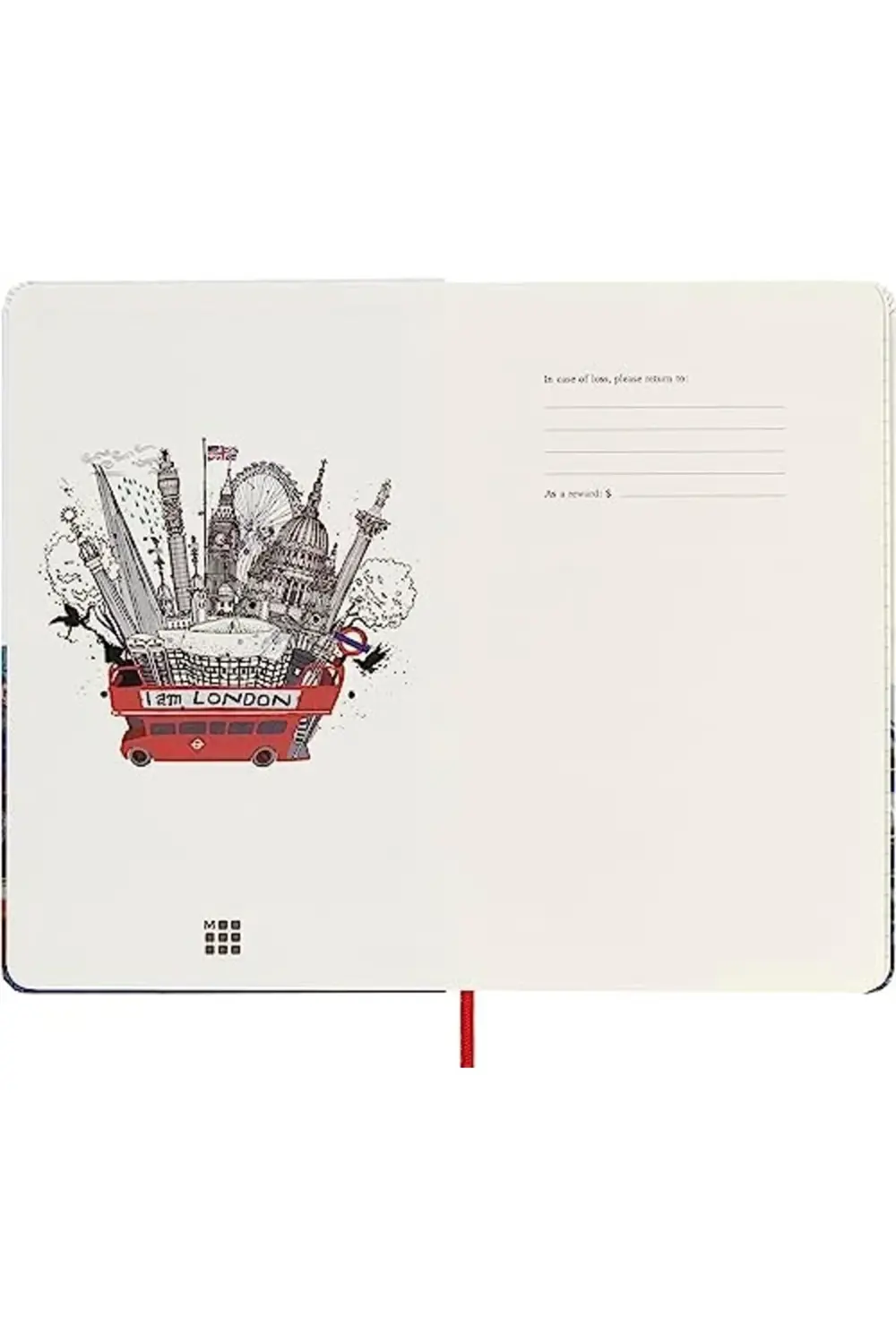 Özel Seri "I Am London" Çizgili Defter L Boy 395519
