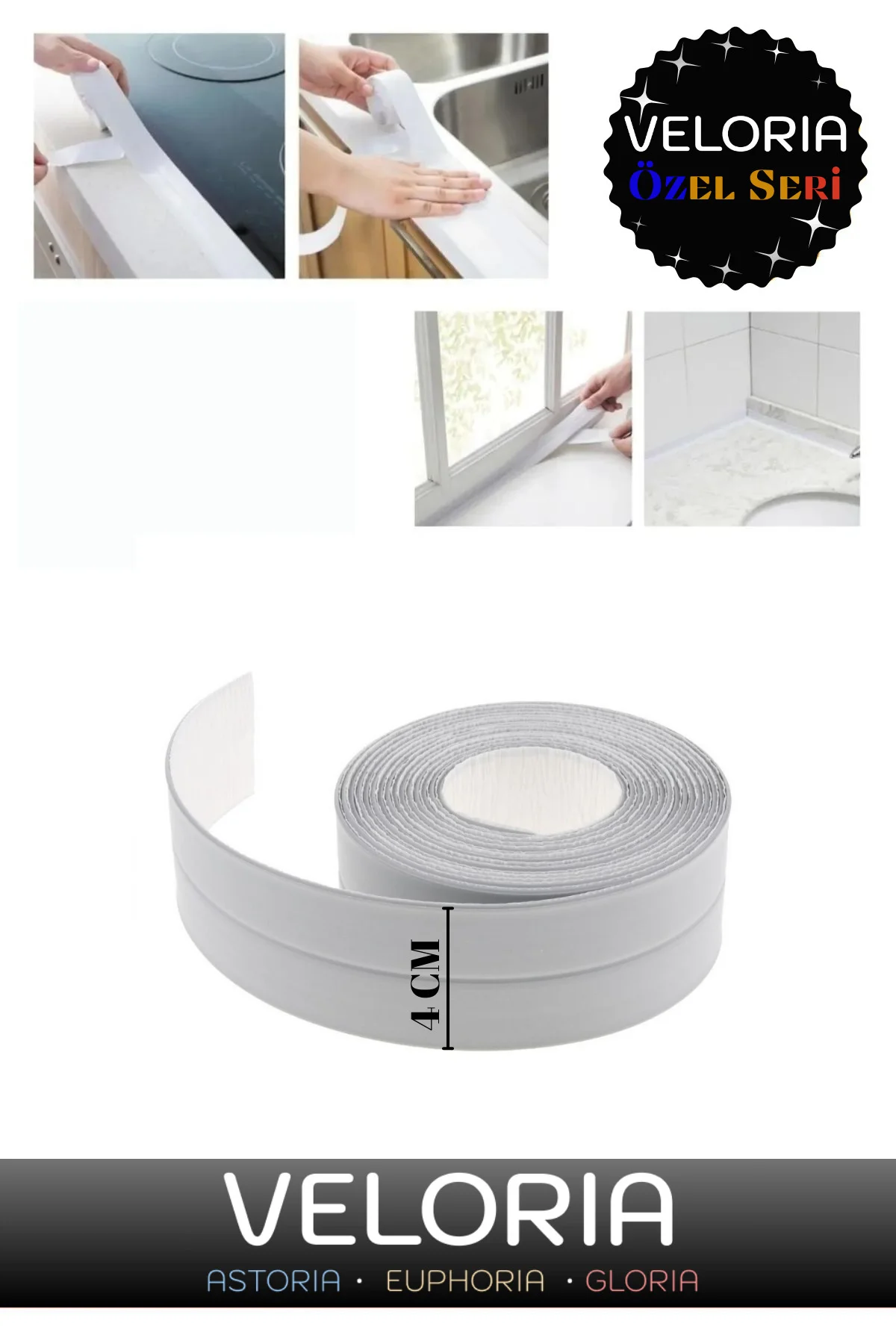 Özel Seri Sızdırmaz Su Geçirmez Dayanıklı Lavabo Pvc Kenar Küf Ön