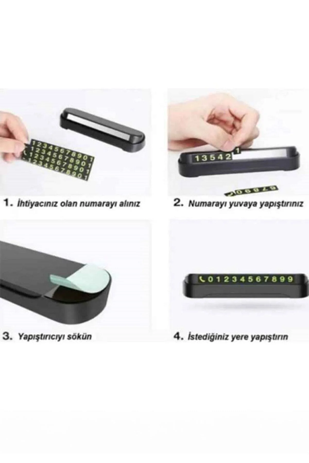 ÖZEL TASARIM Araç Telefon Numaratör, Park Numara, Araç Numaratör,