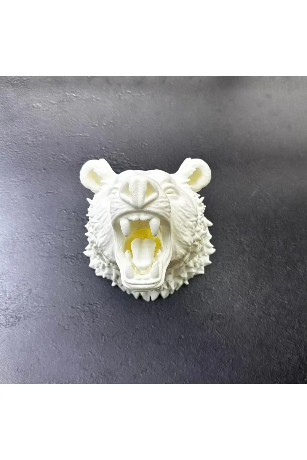 Özel Tasarım Beyaz Ayı Duvar Aksesuarı 3D Dekoratif Heykel 25x19