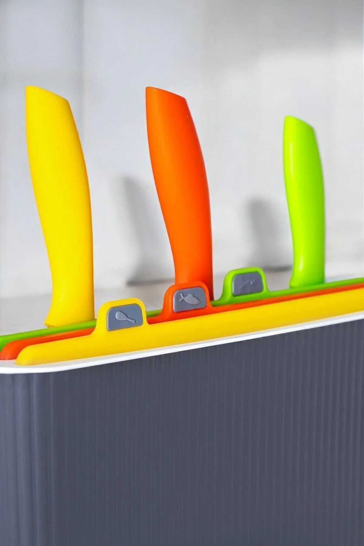 Özel Tasarım Bıçak Ve Kesme Tahtası 3 Lü Set Mutfak Için 3'lü Bıçak Ve Tahta Seti