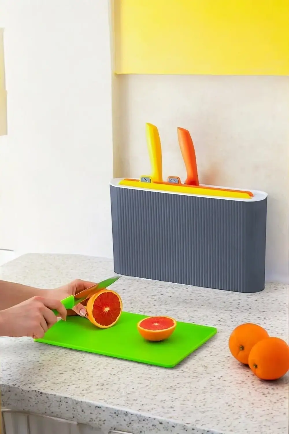 Özel Tasarım Bıçak Ve Kesme Tahtası 3 Lü Set Mutfak Için 3'lü Bıç