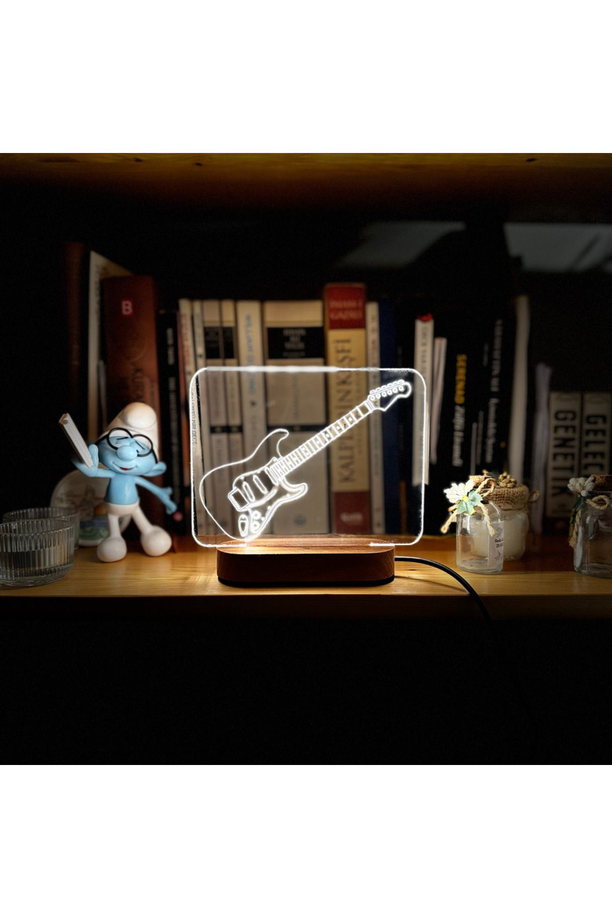 Yaniklar Müzik Özel Tasarım Elektro Gitar - Gece Lambaları - Strat Kasa Sss