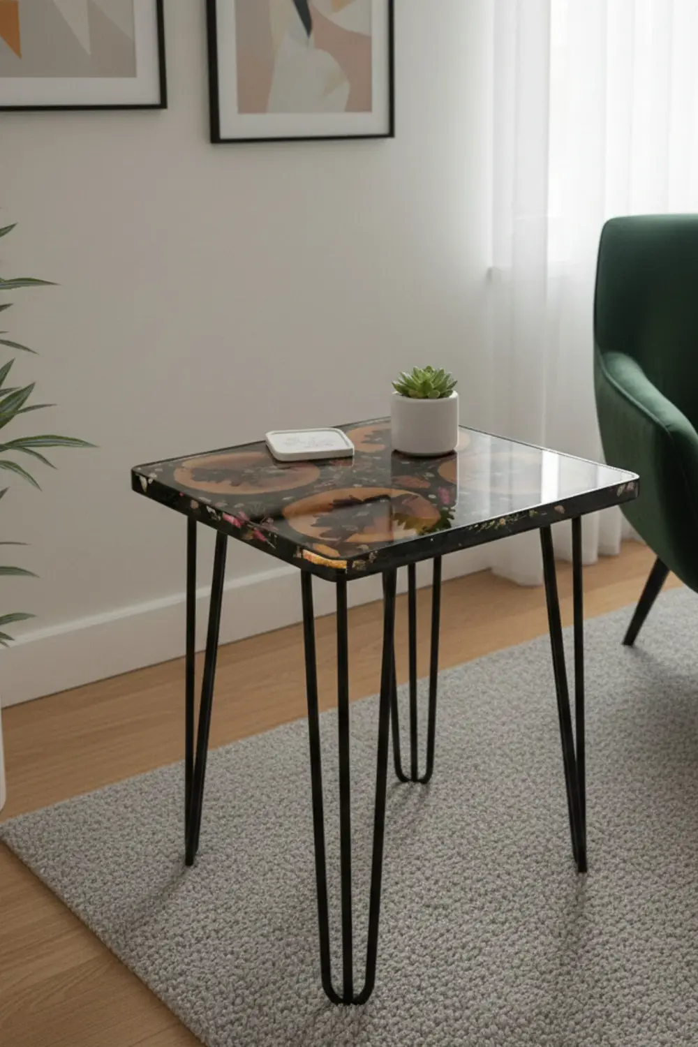 Özel Tasarım Epoksi Sehpa El Yapımı Epoksi Sehpa