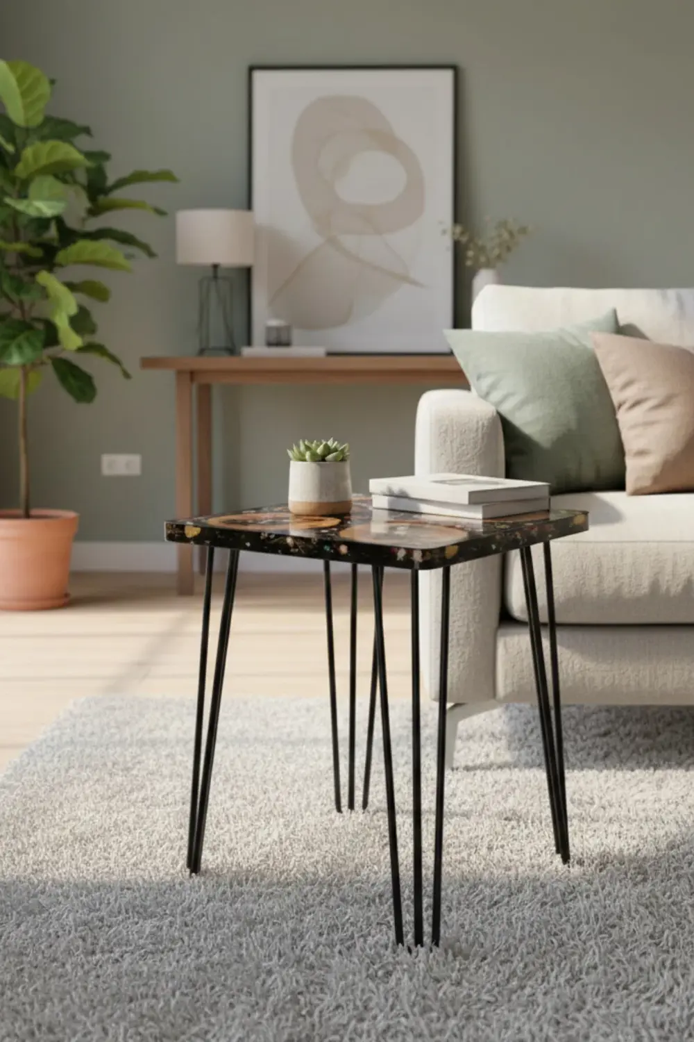 Özel Tasarım Epoksi Sehpa El Yapımı Epoksi Sehpa