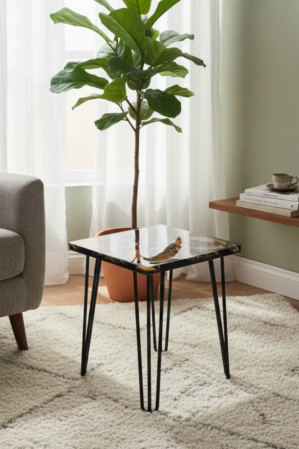 Özel Tasarım Epoksi Sehpa El Yapımı Epoksi Sehpa