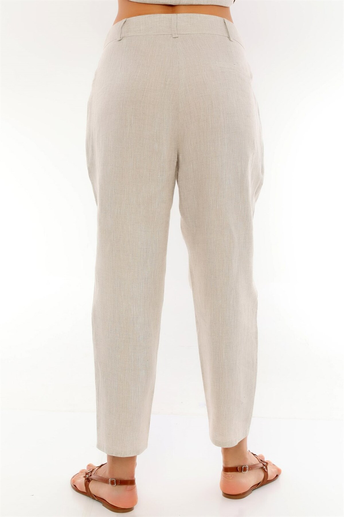 Özel Tasarım Fermuarlı Düğme Detaylı Paçası Düz Rahat Ve Şık Kete