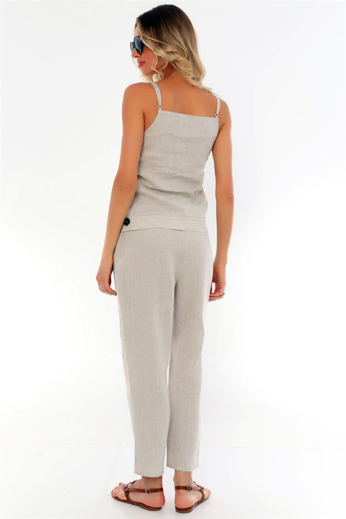 Özel Tasarım Fermuarlı Düğme Detaylı Paçası Düz Rahat Ve Şık Kete