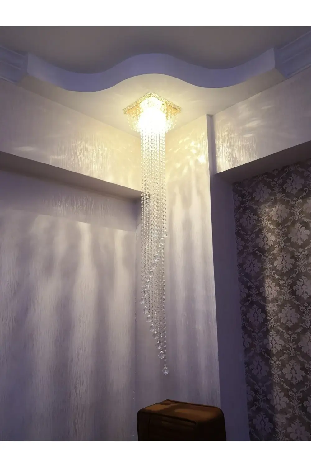 Apex Avize Özel Tasarım Gold Spot Taşlı