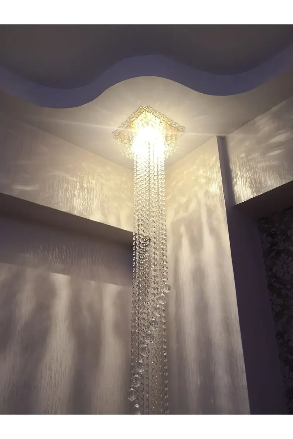 Apex Avize Özel Tasarım Gold Spot Taşlı