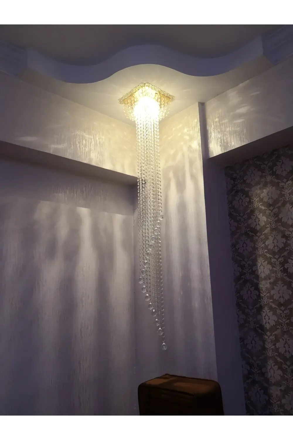 Apex Avize Özel Tasarım Gold Spot Taşlı