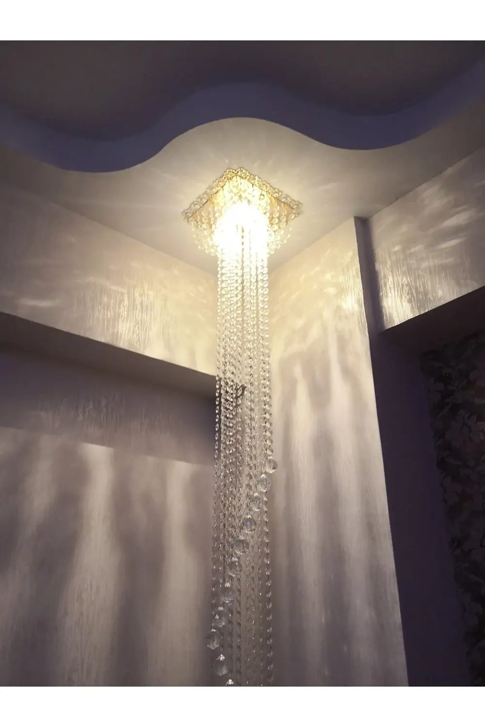 Apex Avize Özel Tasarım Gold Spot Taşlı