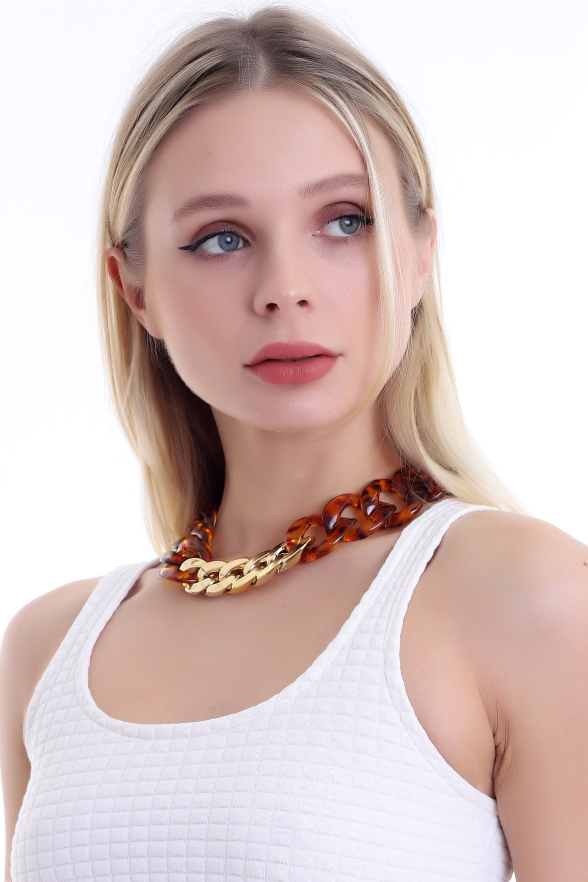 Özel Tasarım Leopar Desenli Şık Ve Tarz Halka Kolye