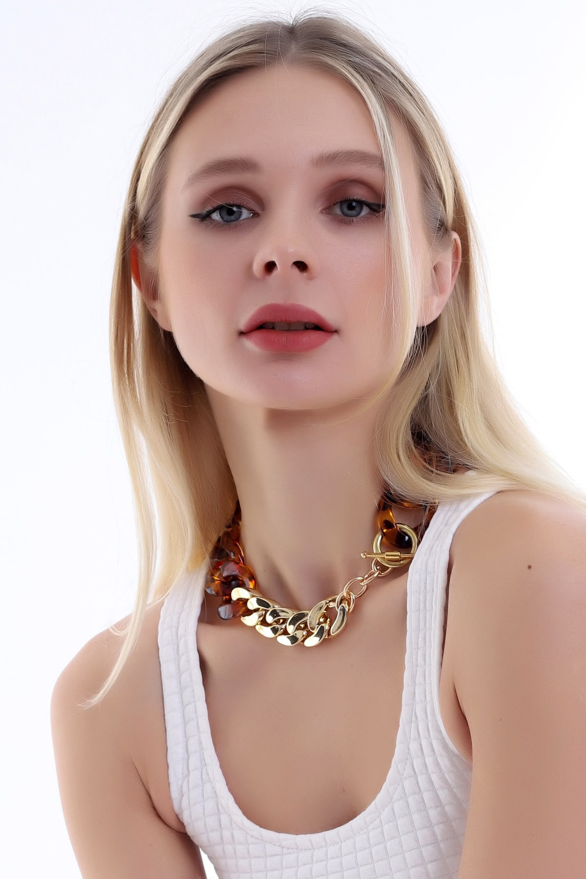 Özel Tasarım Leopar Desenli Şık Ve Tarz Halka Kolye