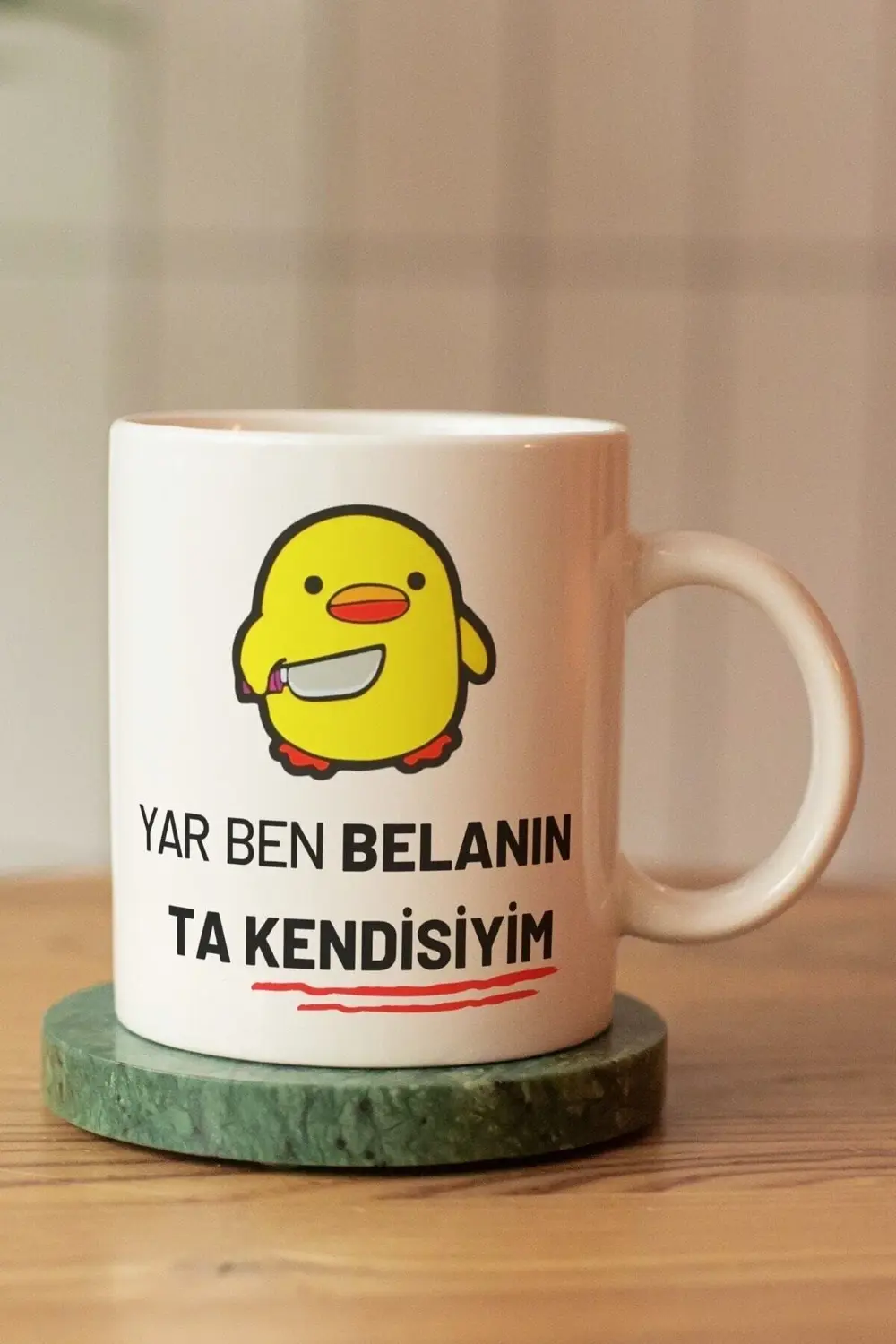 Özel Tasarım Motto So Good Baskılı Seramik Kahve Çay Kupası