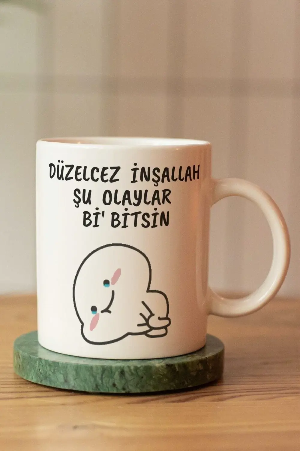 Özel Tasarım Motto So Good Baskılı Seramik Kahve Çay Kupası