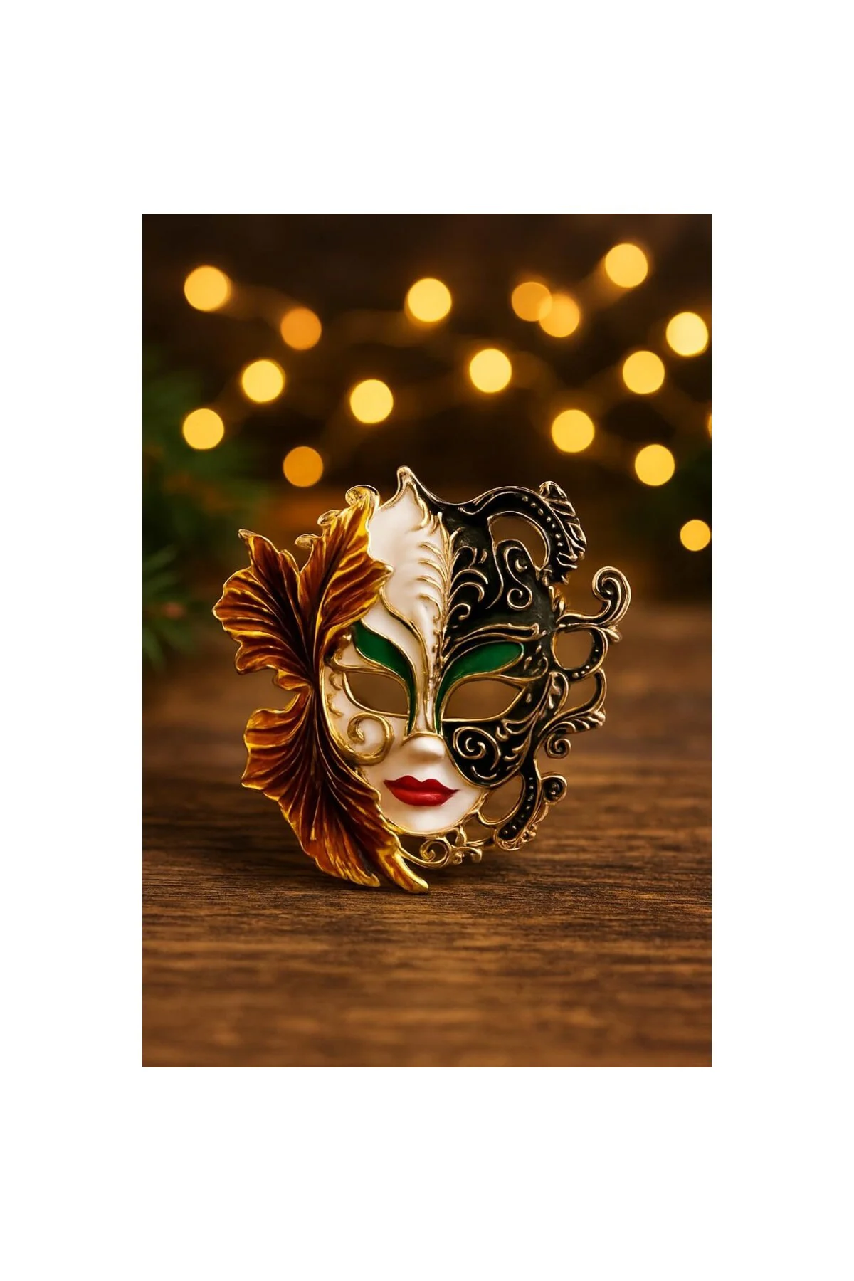 Özel Tasarım Venedik Maskesi Broş | Luxury Masquerade & Carnival 