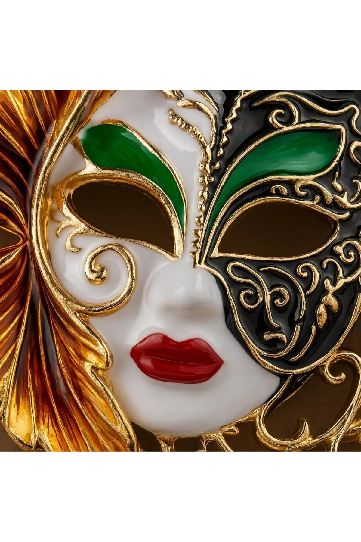 Özel Tasarım Venedik Maskesi Broş | Luxury Masquerade & Carnival 