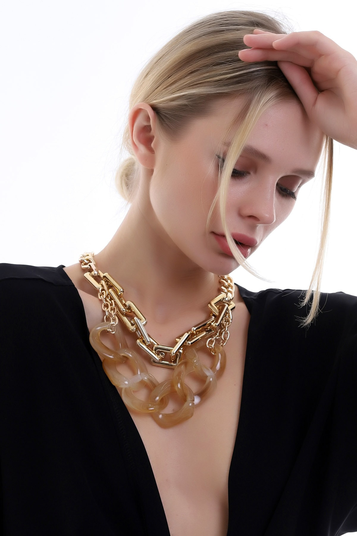 Özel Tasarım Zarif Ve Şık Halka Zincir Kolye