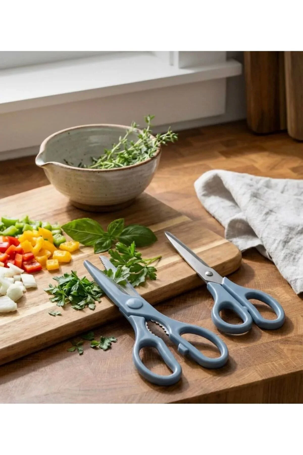 Özel Tasarımlı 2'li Makas Seti & Mavi