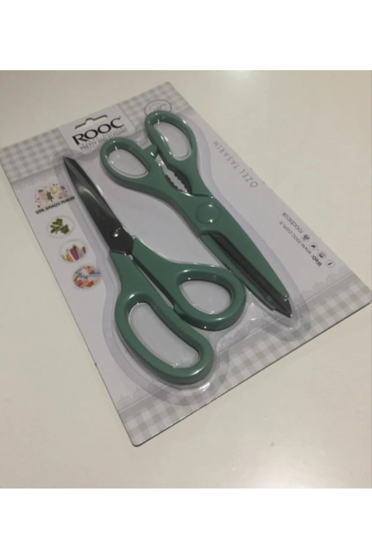 Özel Tasarımlı 2'li Makas Seti & Yeşil