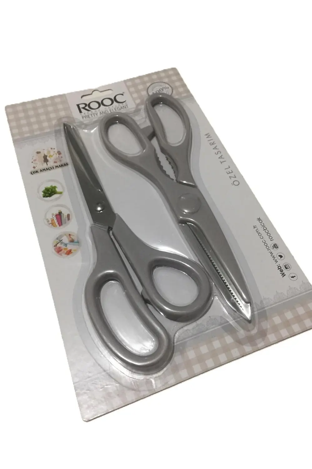 Özel Tasarımlı 2'li Makas Seti & Bej