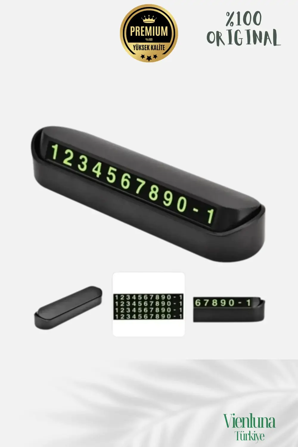 Özel Üretim Araç İçi Torpido Üstü Cam Kartı Telefon Numarası Lüks