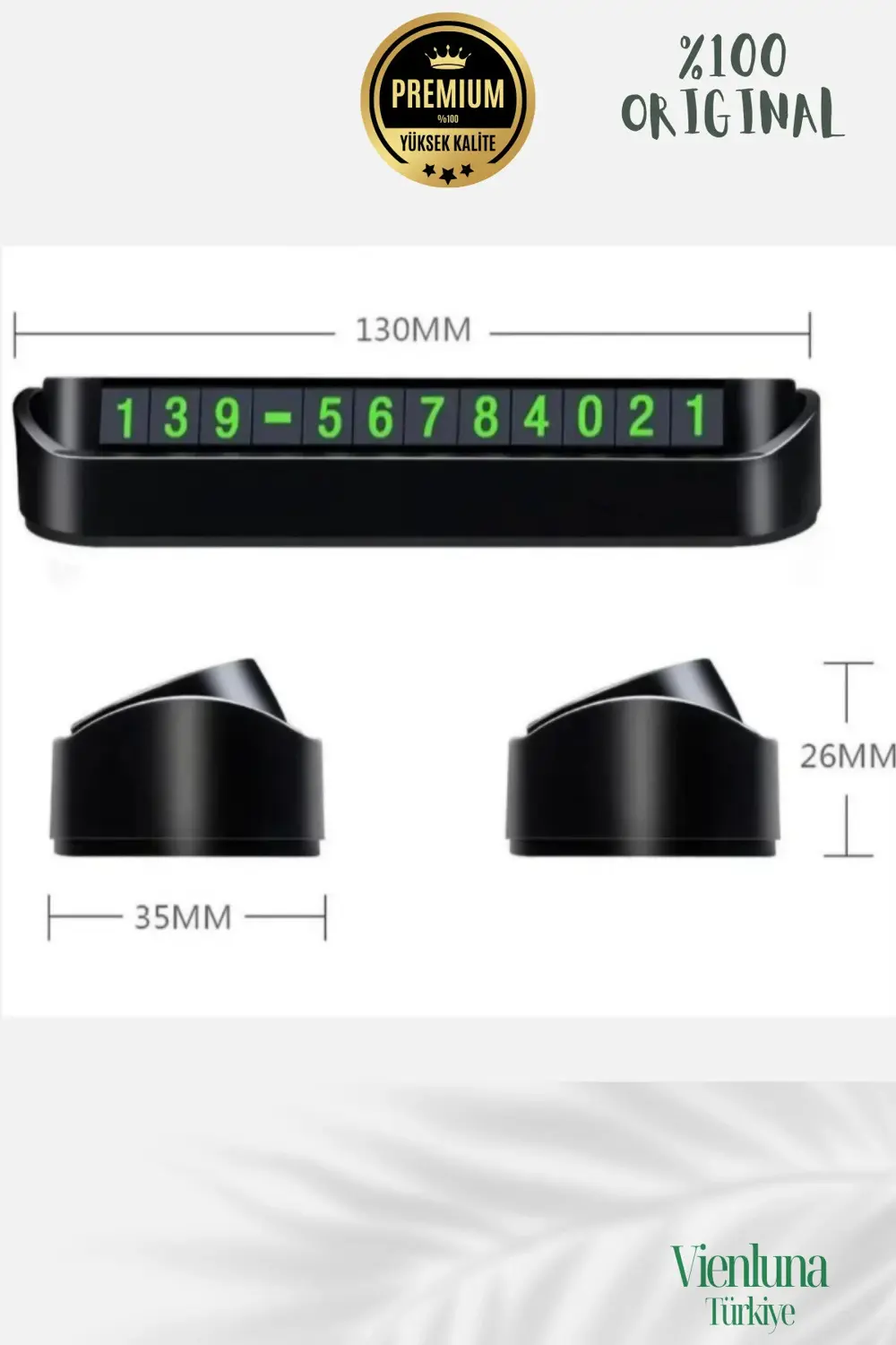 Özel Üretim Araç İçi Torpido Üstü Cam Kartı Telefon Numarası Lüks