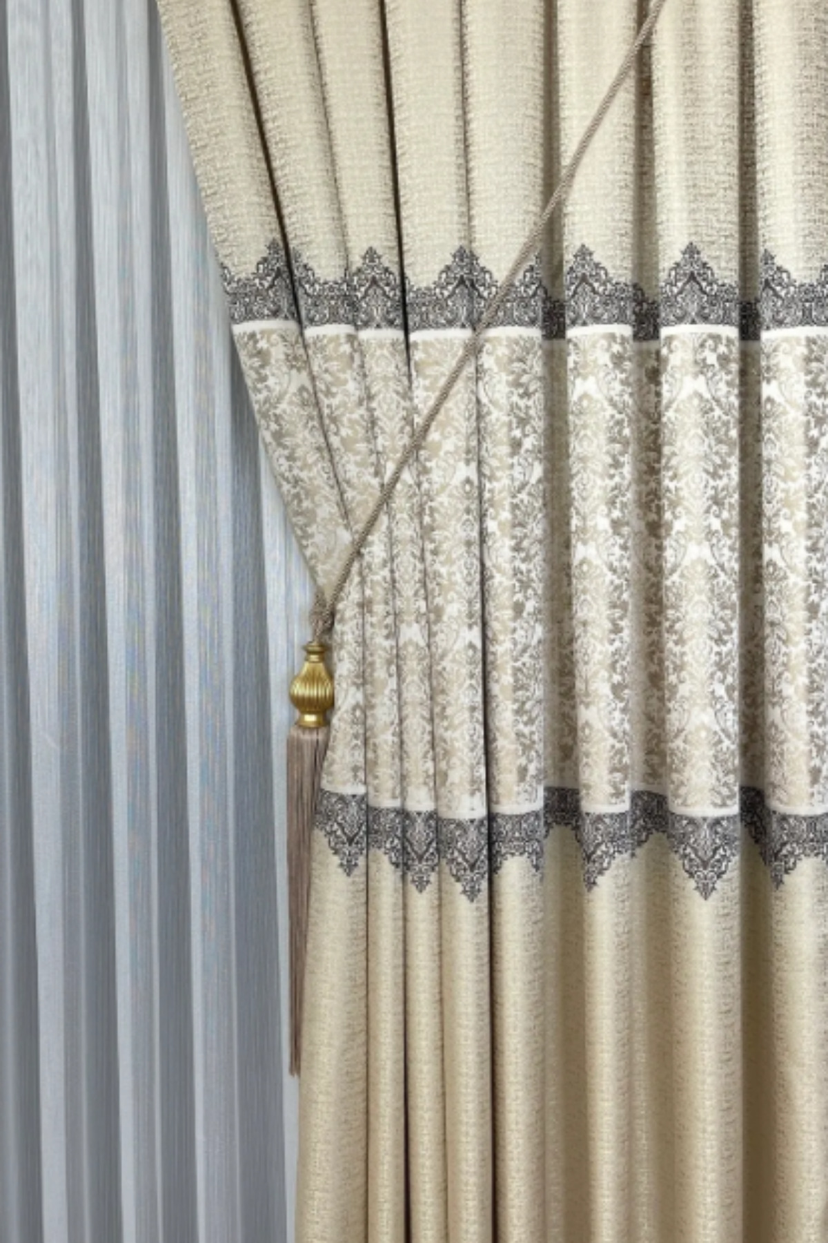 Özgün Home Özgün Perde Şık Desenli Pano Fon Perde (Tek Kanat)