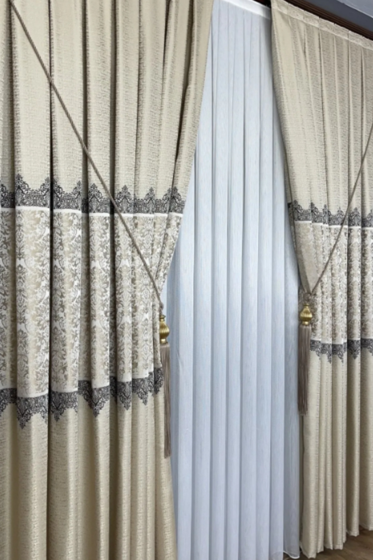 Özgün Home Özgün Perde Şık Desenli Pano Fon Perde (Tek Kanat)