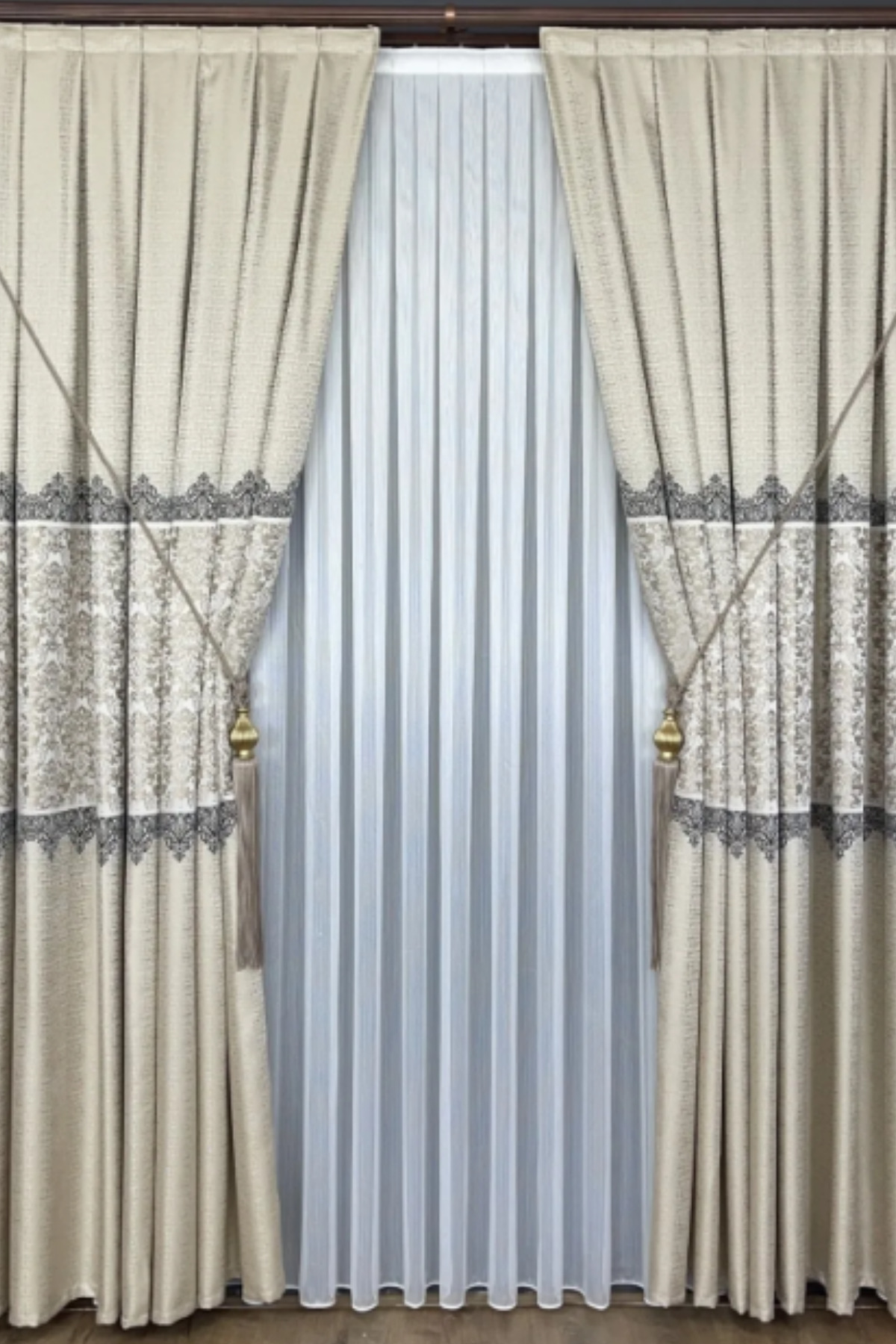 Özgün Home Özgün Perde Şık Desenli Pano Fon Perde (Tek Kanat)