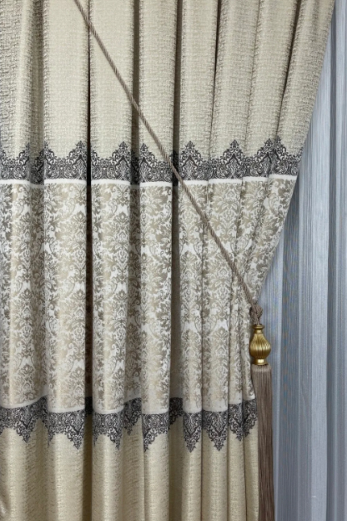 Özgün Home Özgün Perde Şık Desenli Pano Fon Perde (Tek Kanat)