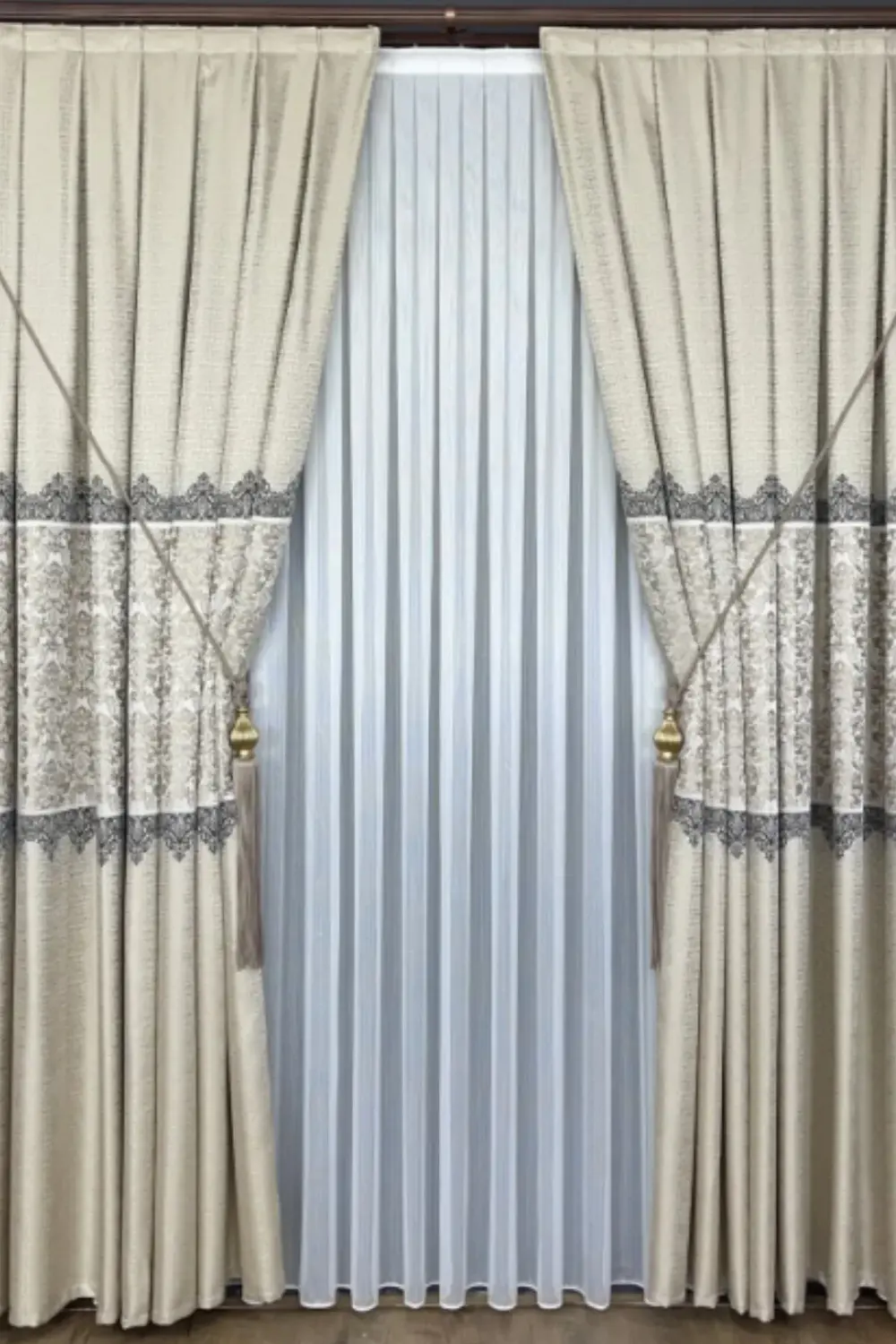 Özgün Perde Şık Desenli Pano Fon Perde (Tek Kanat)