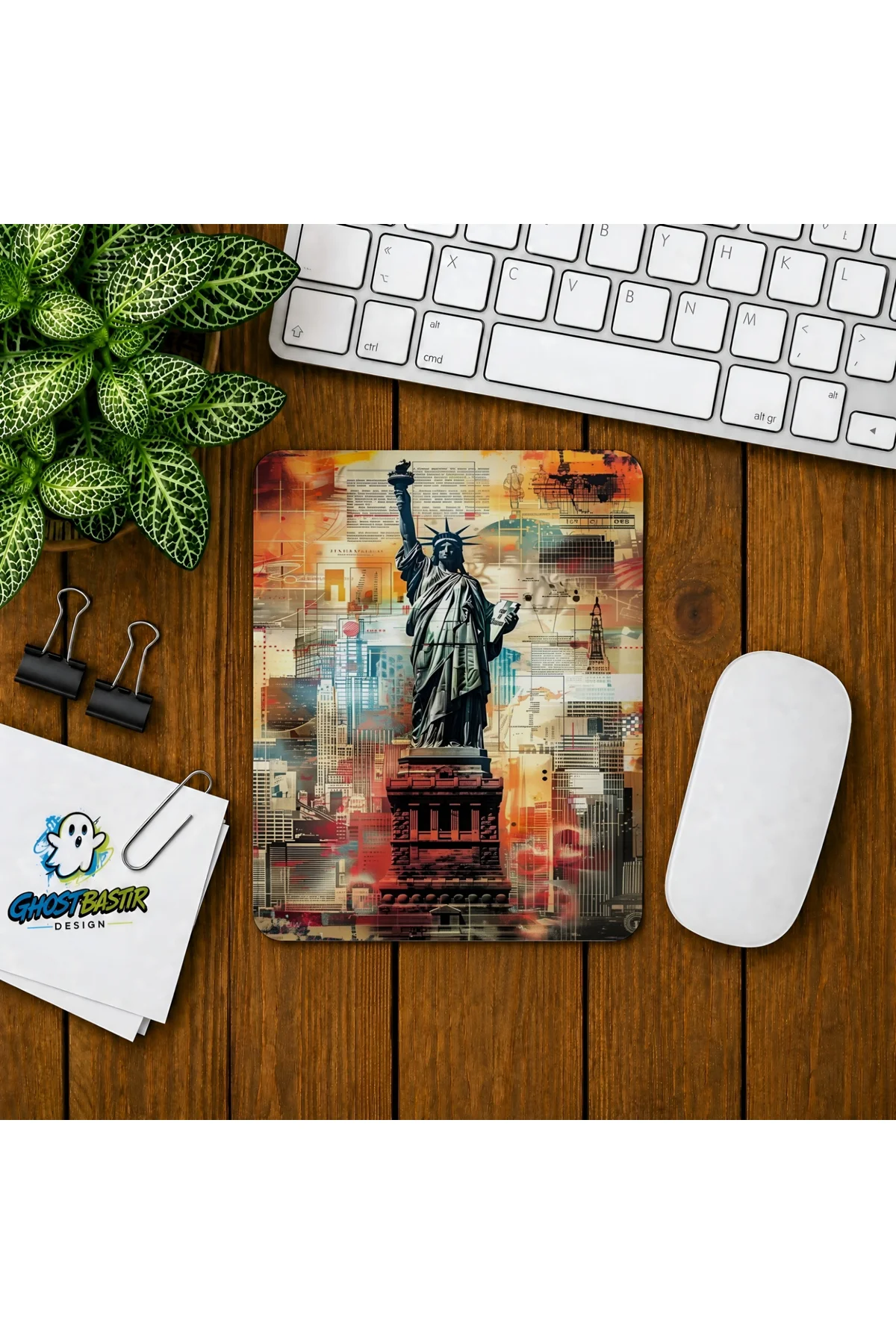 Özgürlük Heykeli Baskılı Oyuncu Mousepad 0220