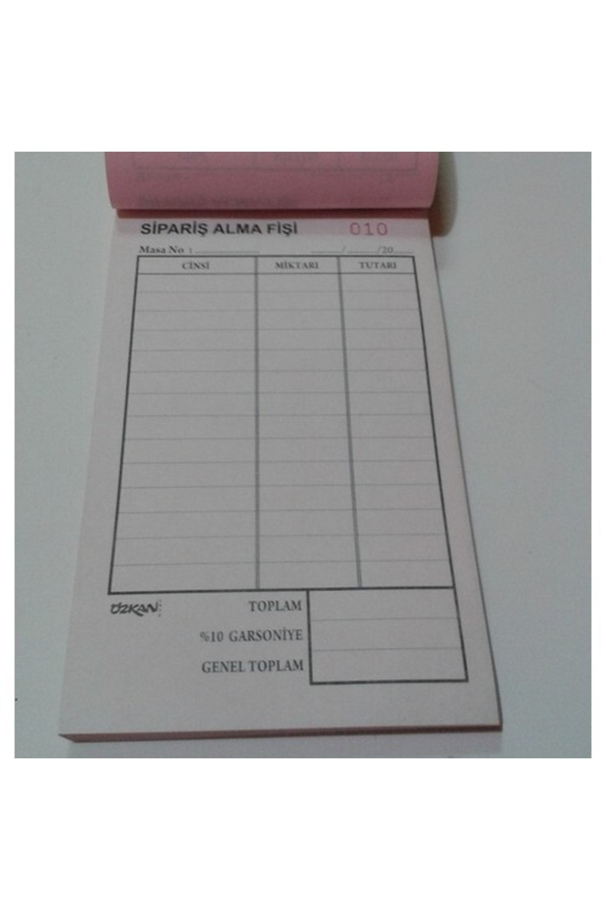 Özkan  Numarali Adisyon