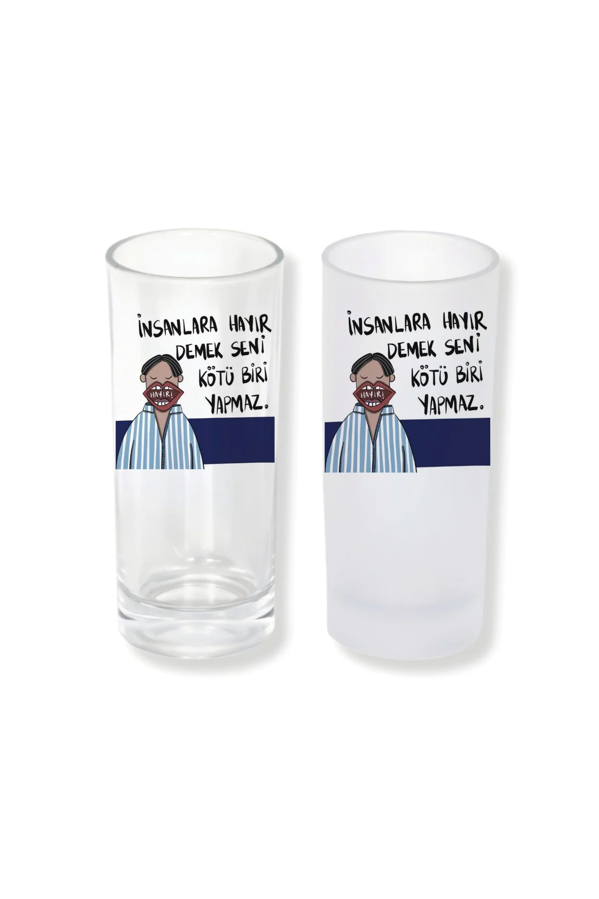 Özlü Sözlü Buzlu / Buzsuz Seçenekli Rakı Bardağı – 1 Adet Şık Sun