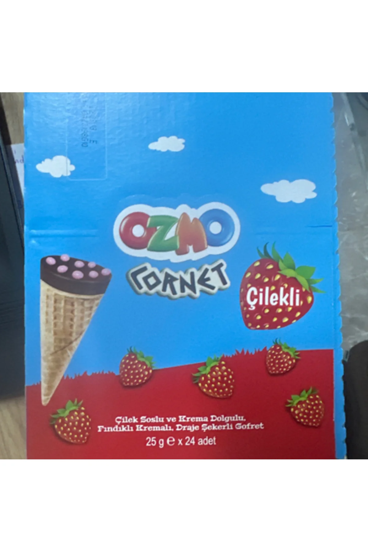 OZMO CORNET ÇİLEKLİ 25 GR*24