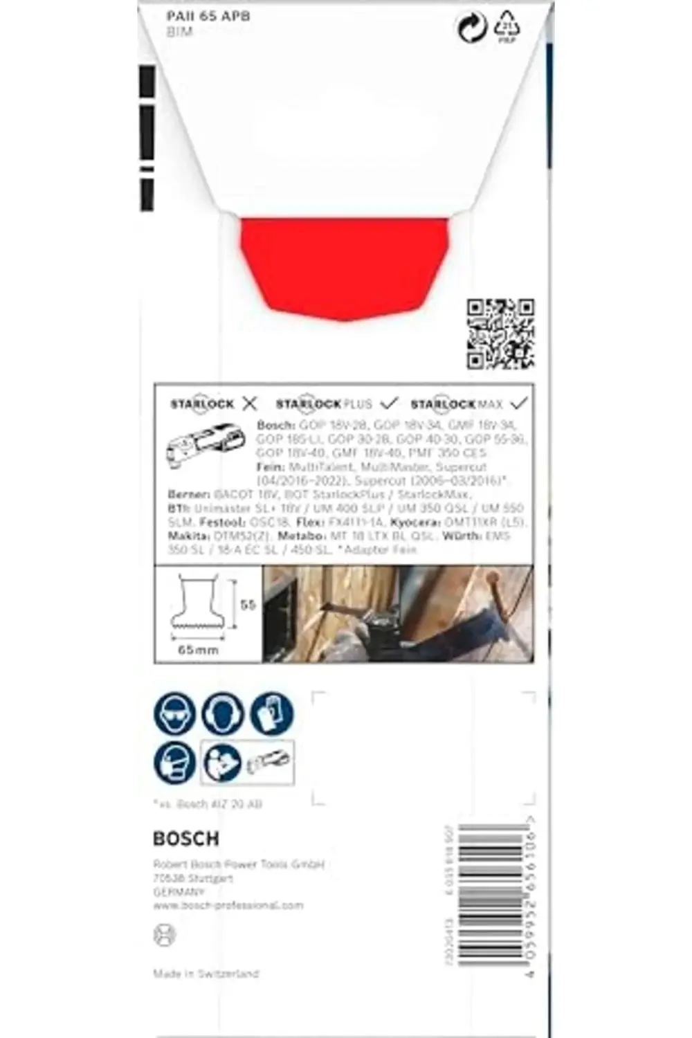 OZN 1x PRO PAII 65 APB Daldırmalı Kesim Testere Bıçağı (Çivili Ah