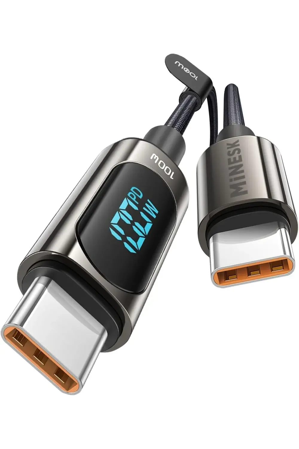 OZN Type c Kablo 100 Watt Güç ve LCD Ekran PD Type-C Hızlı Şarj K